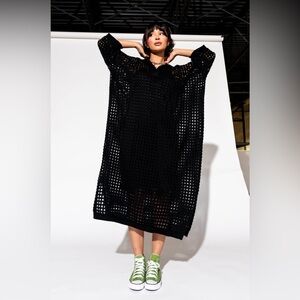 Dressed in LALA Black Mesh Maxi Dress